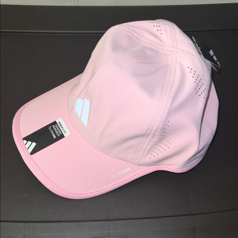 Adidas Women’s Superlite 3 Hat, True Pink/White, One Size Velcro Back